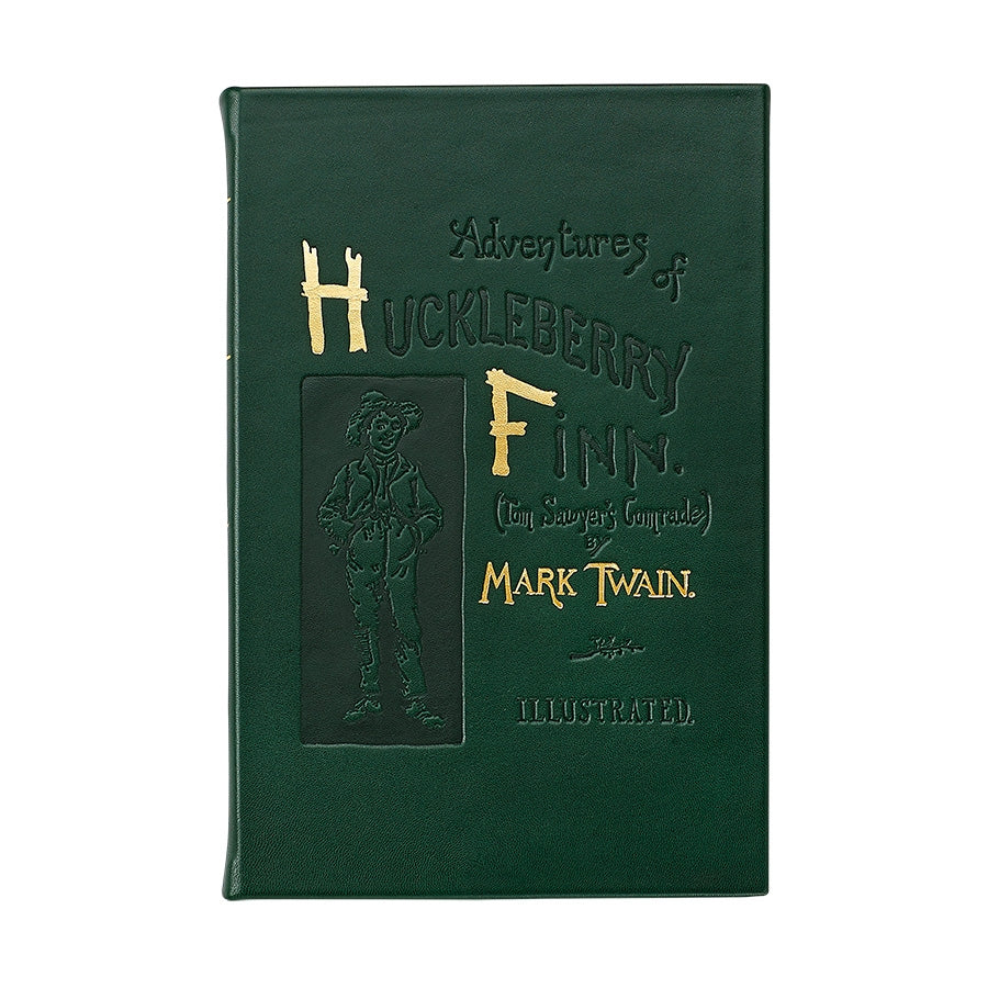 Graphic Image Adventures Of Huckleberry Finn Green Bonded Leather