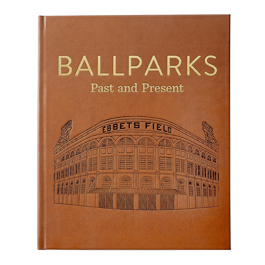 Graphic Image Ballparks Past And Present Tan Bonded Leather