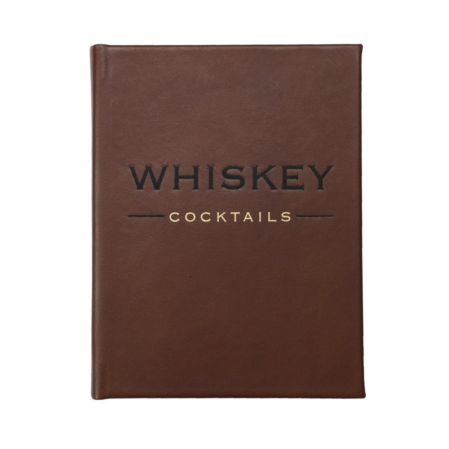 Graphic Image Whiskey Cocktails Brown Bonded Leather