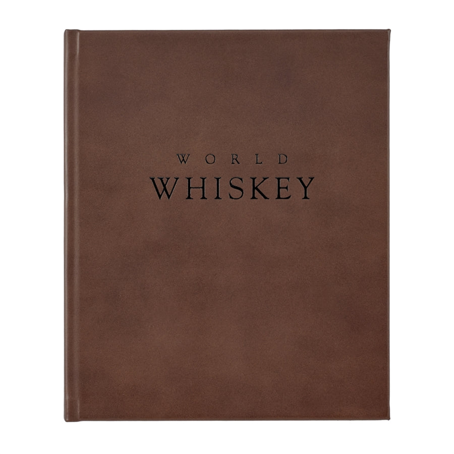 Graphic Image World Whiskey Book Brown Bonded Leather