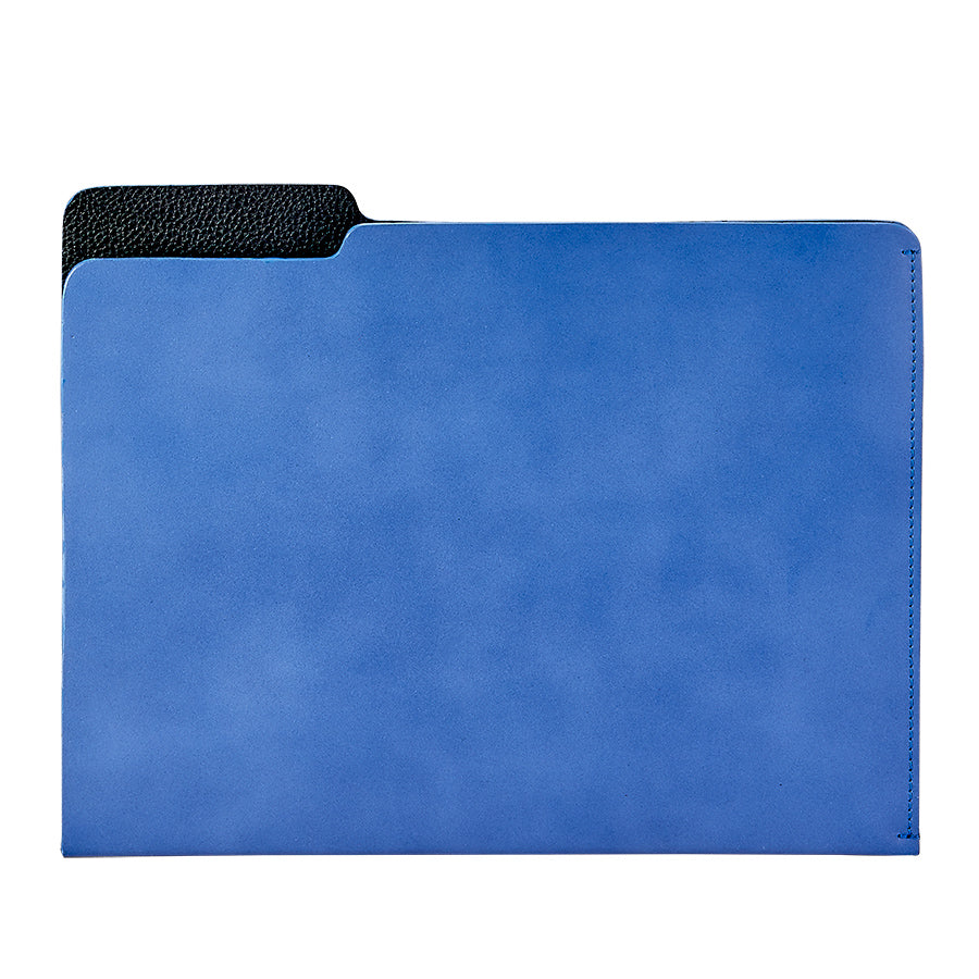 Graphic Image Carlo File Folder Blue Leather