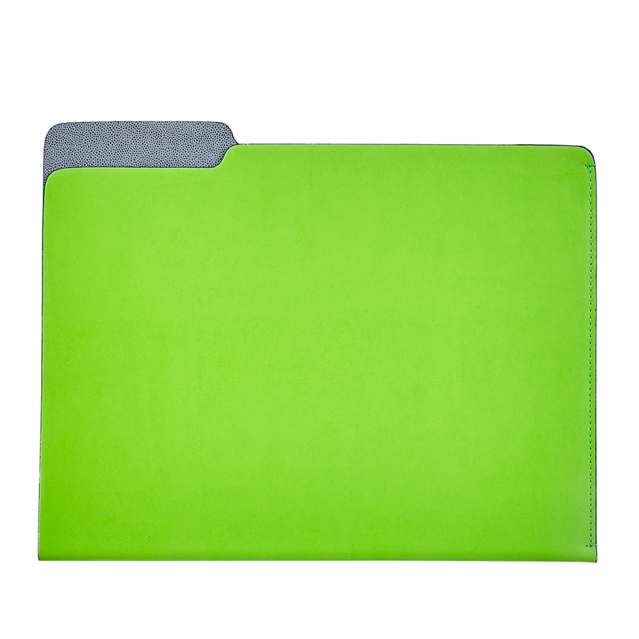 Graphic Image Carlo File Folder Lime Leather