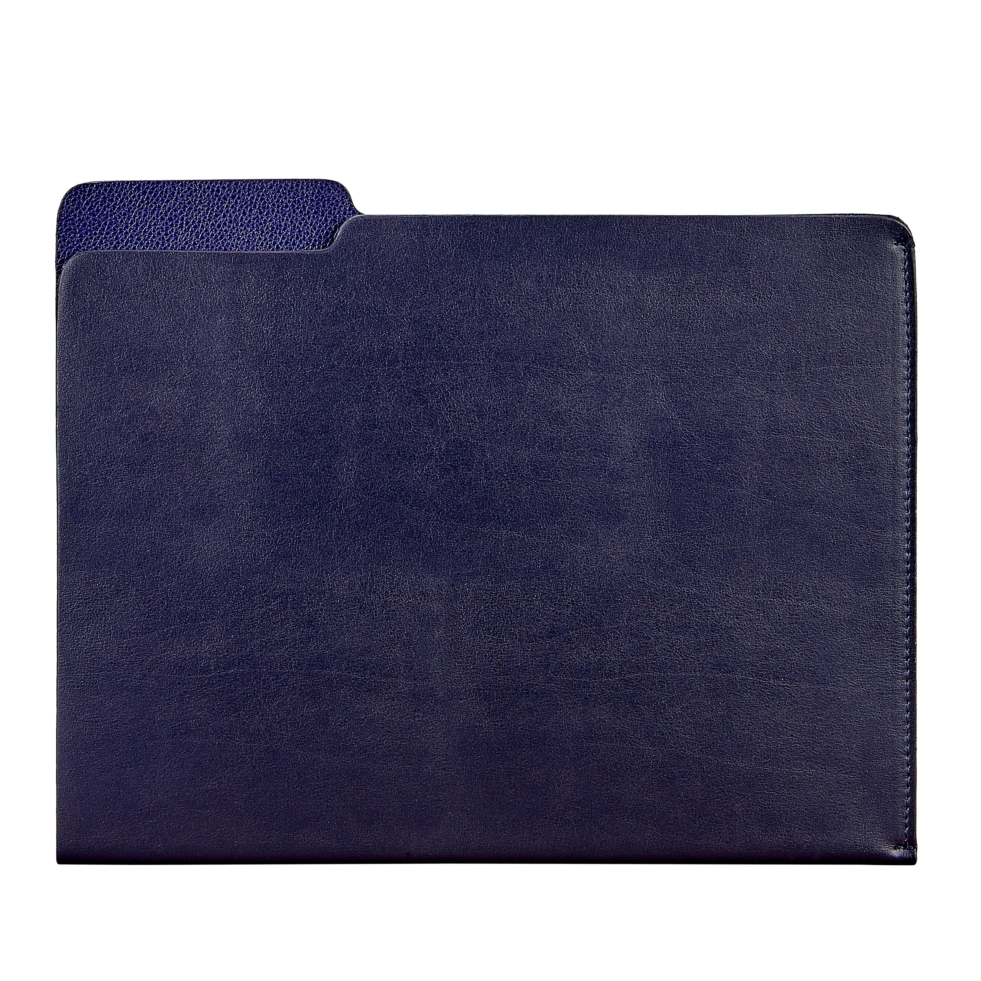 Graphic Image Carlo File Folder Navy Leather