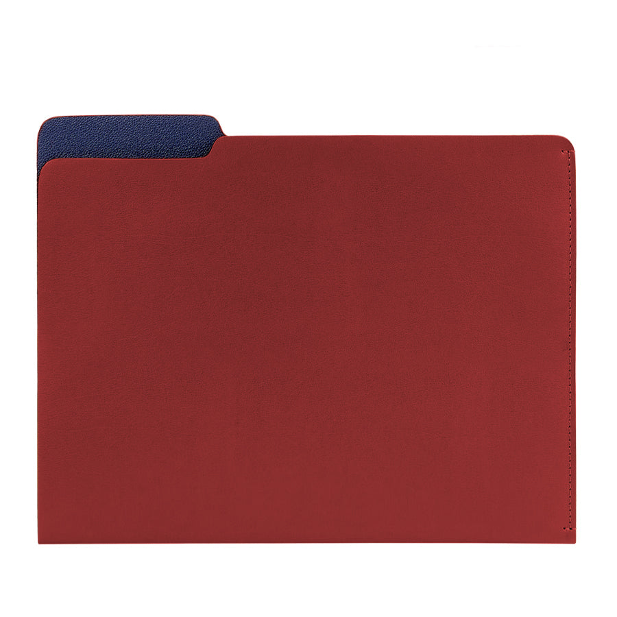 Graphic Image Carlo File Folder Red Leather