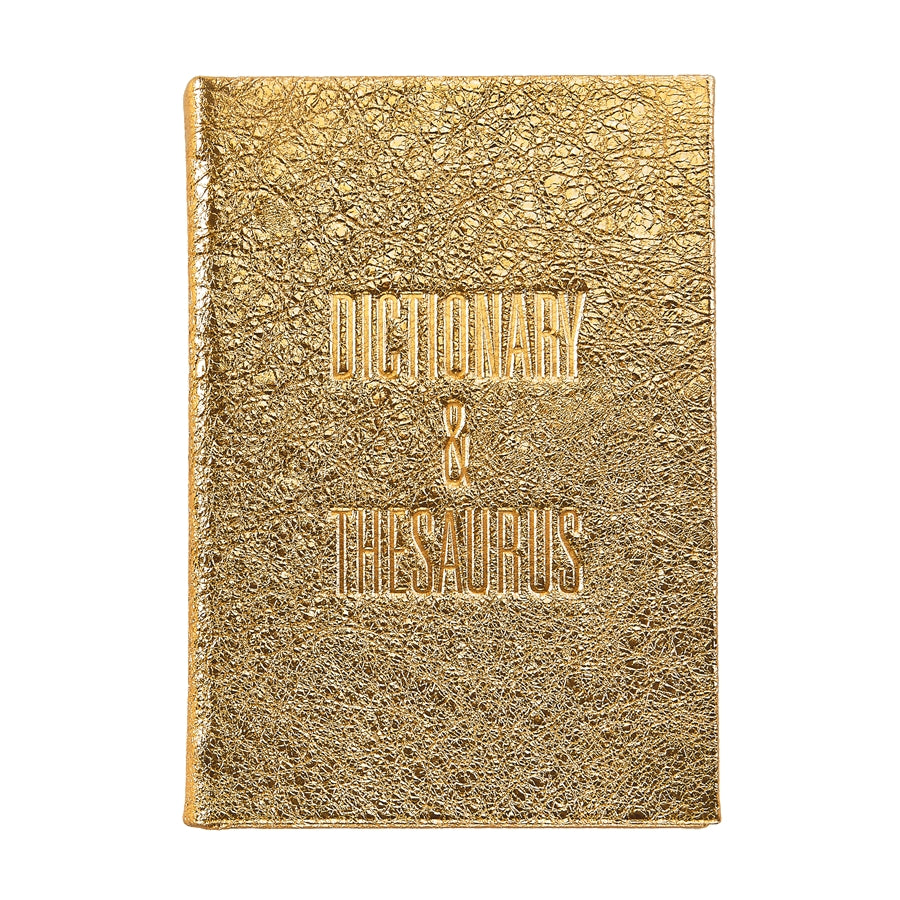 Graphic Image Dictionary/Thesaurus Gold Metallic Leather