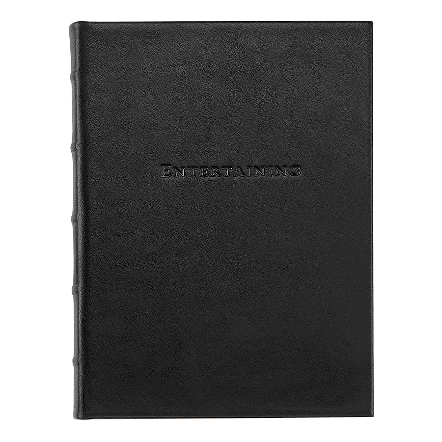 Graphic Image Entertaining Book Black Traditional Leather