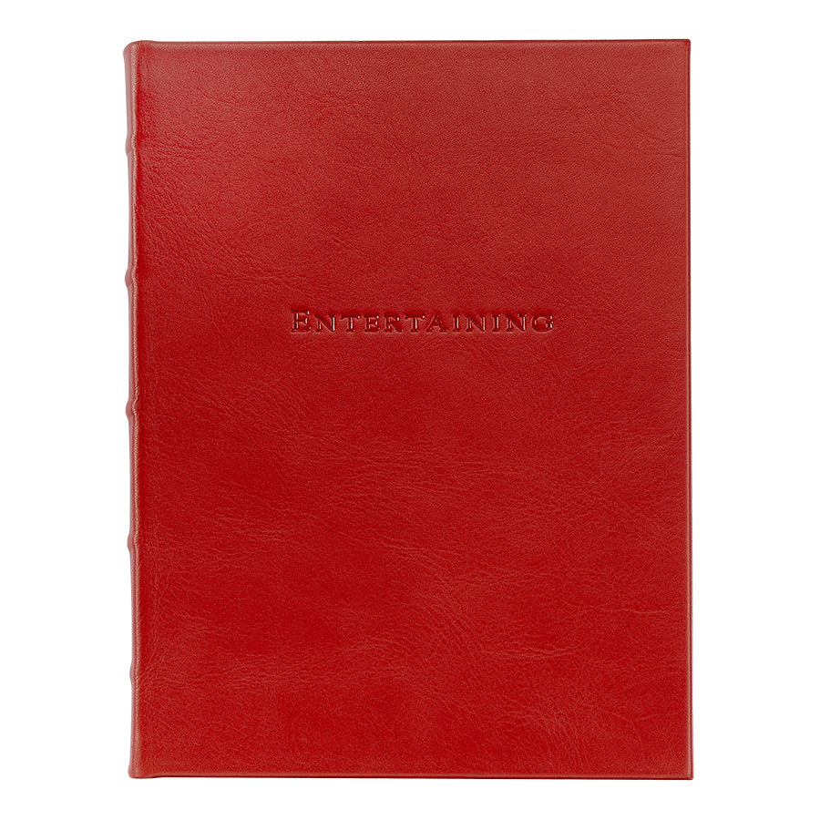 Graphic Image Entertaining Book Red Traditional Leather