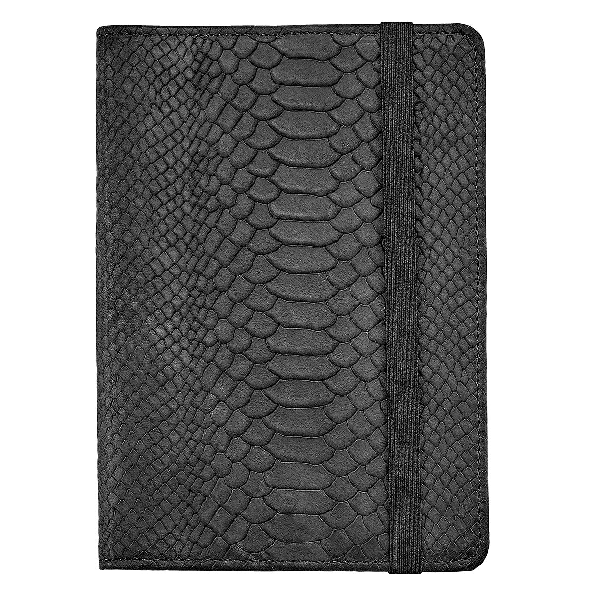 Graphic Image EBook Reader Case Black Embossed Python Leather