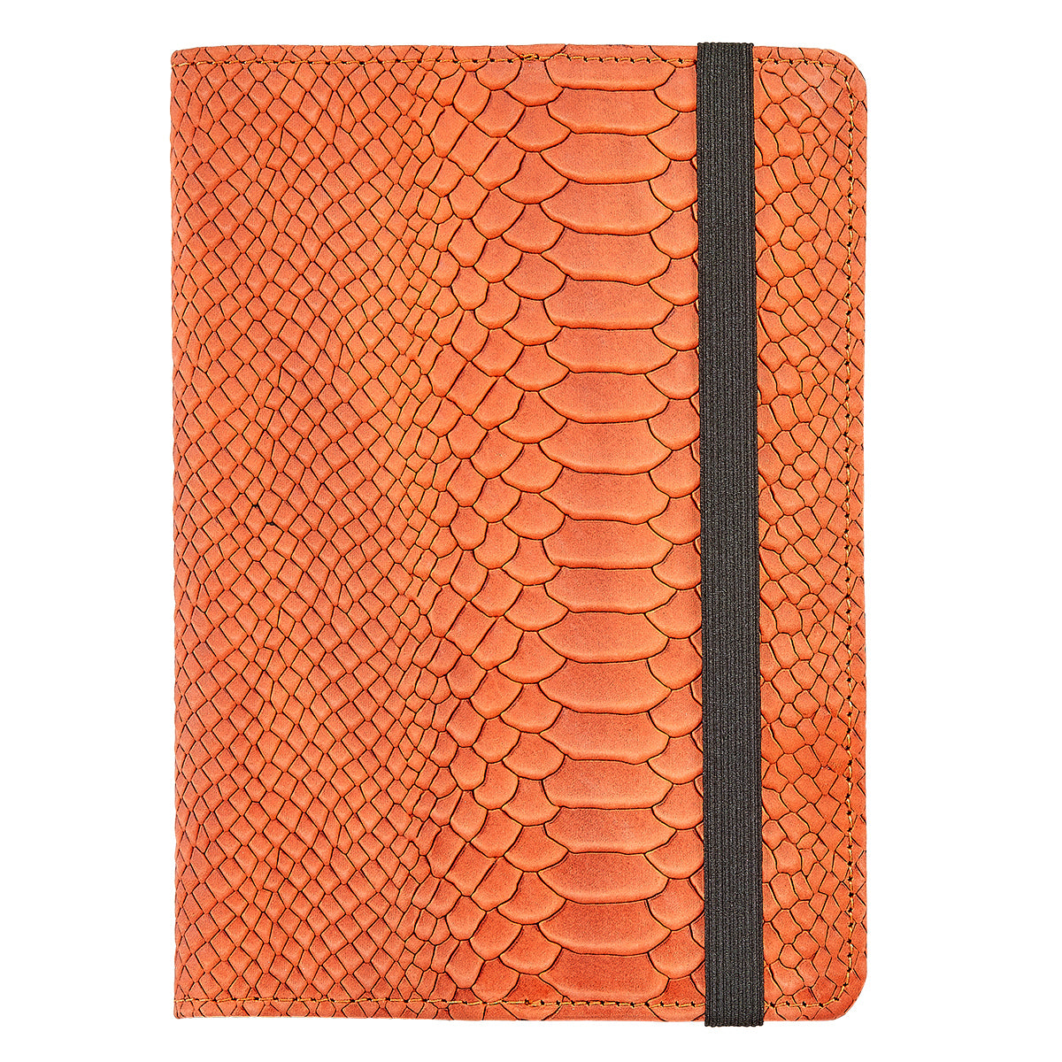 Graphic Image EBook Reader Case Orange Embossed Python Leather
