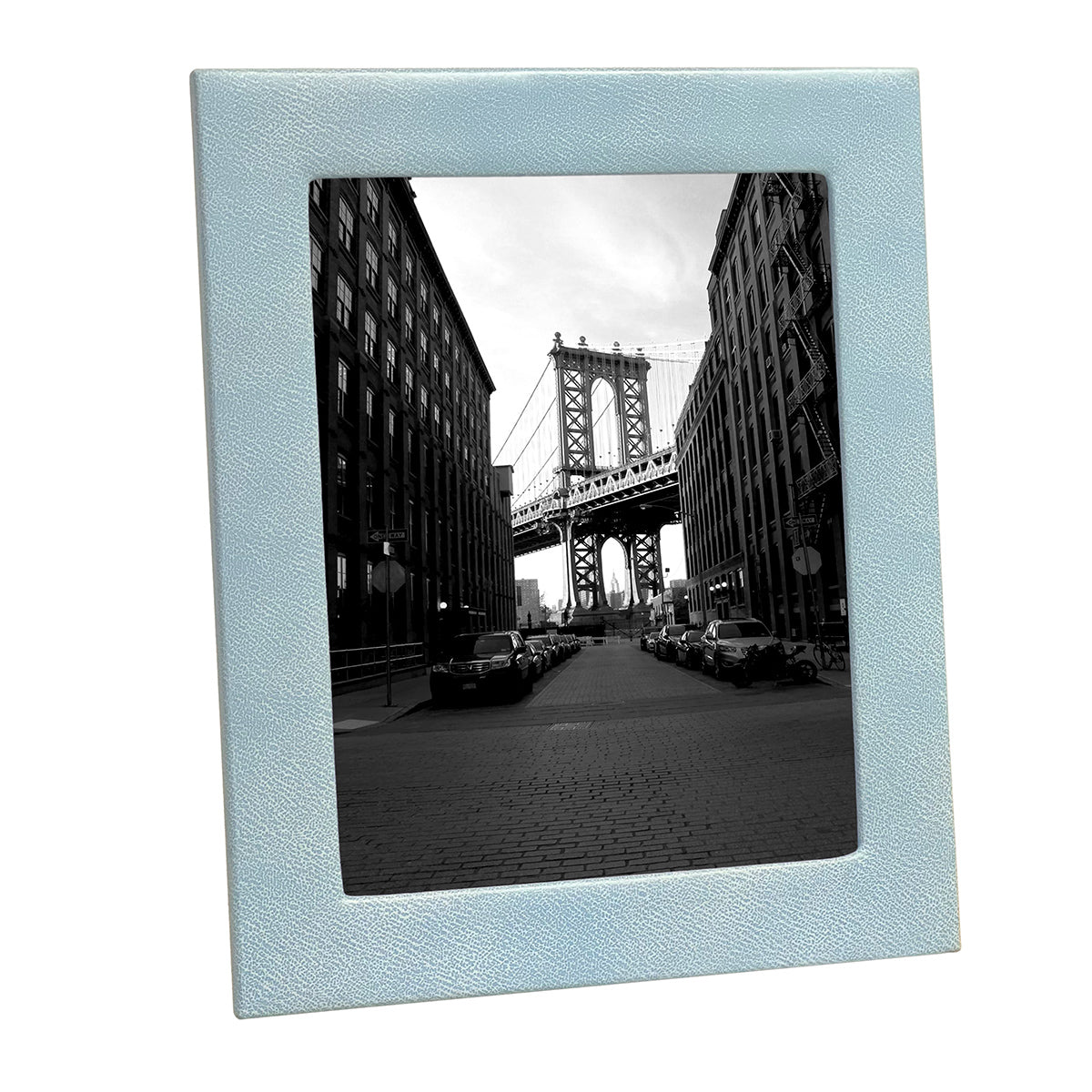 Graphic Image 8 X 10 Profile Studio Frame Light Blue Goatskin Leather