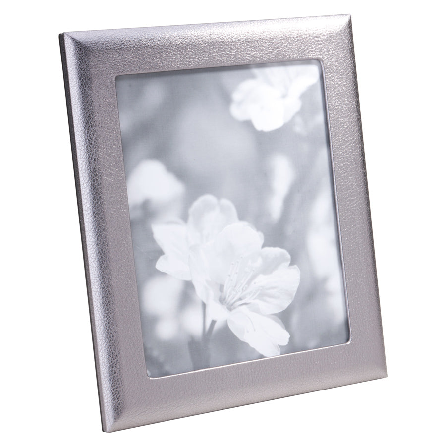 Graphic Image 8 X 10 Profile Studio Frame Silver Metallic Leather