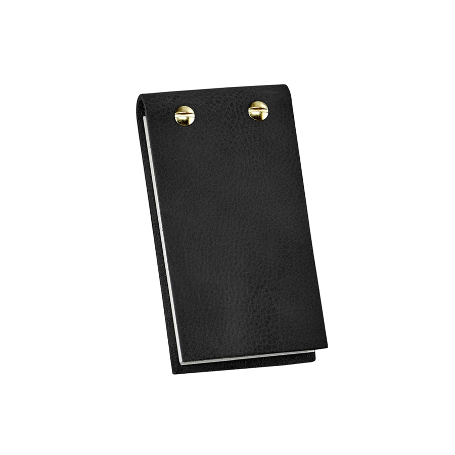 Graphic Image Small Post Flip Pad Black Leather