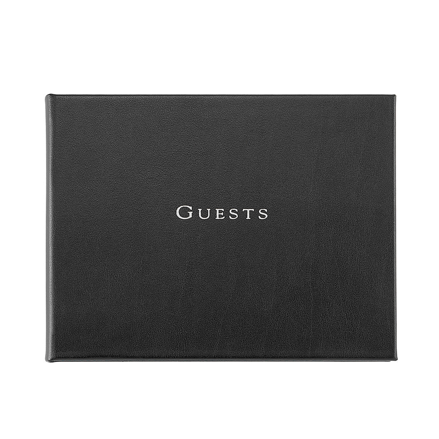 Graphic Image Guest Book Black Bonded Leather