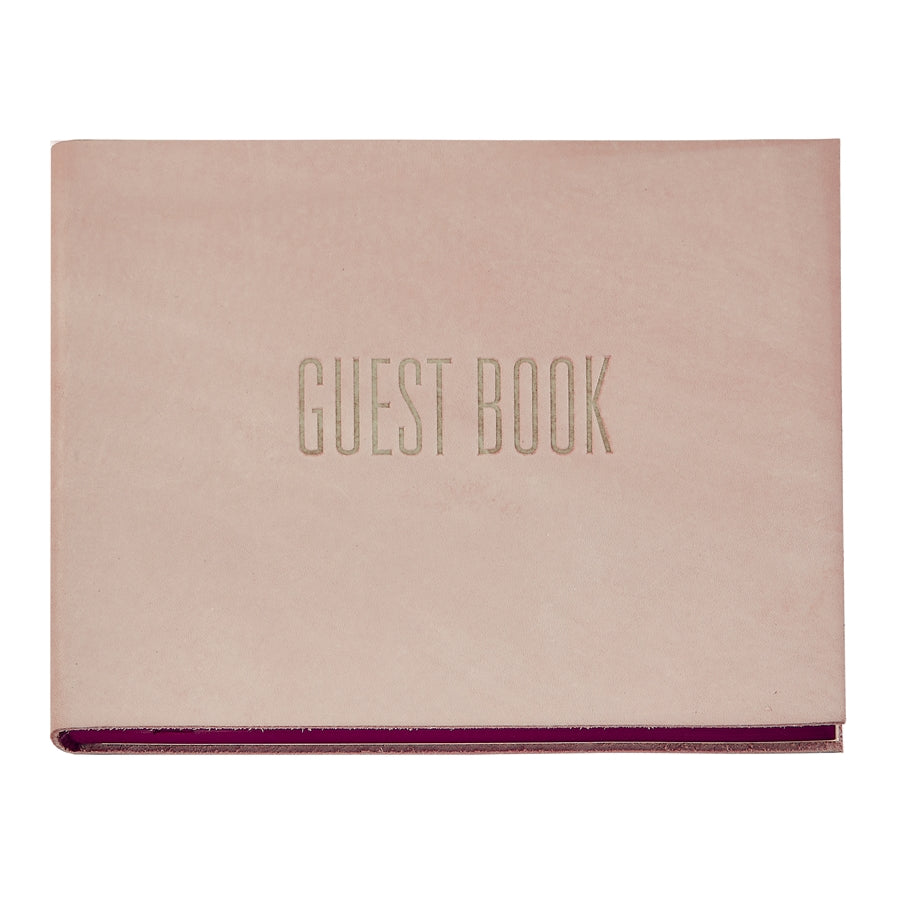 Graphic Image Guest Book Nude Vachetta Leather