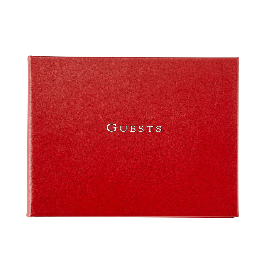 Graphic Image Guest Book Red Bonded Leather