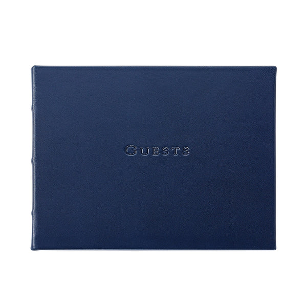 Guest Book  British Tan Traditional Leather – Graphic Image