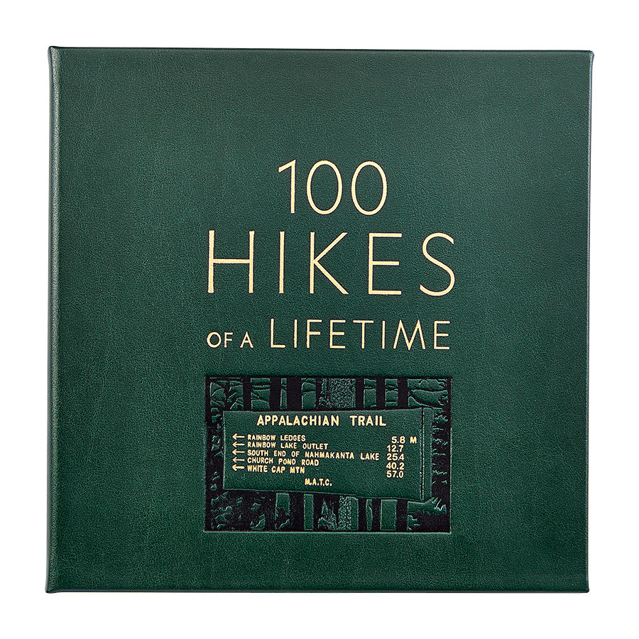 Graphic Image 100 Hikes Of A Lifetime Green Bonded Leather