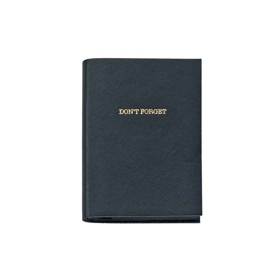 Graphic Image Don't Forget Mini Journal Black Leather