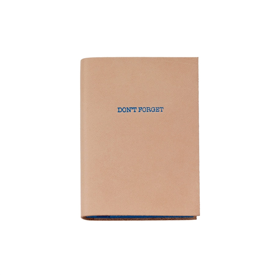 Graphic Image Don't Forget Mini Journal Natural Vachetta Leather