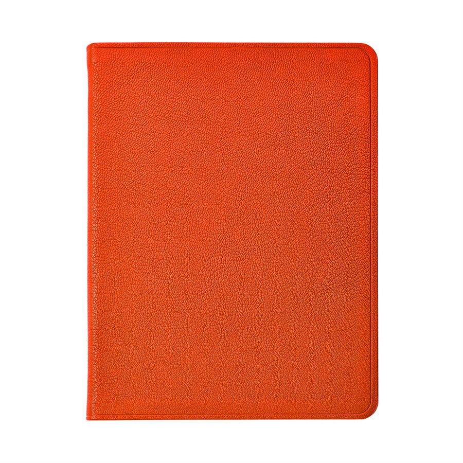 Graphic Image 9" Flexible Cover Journal Orange Goatskin Leather