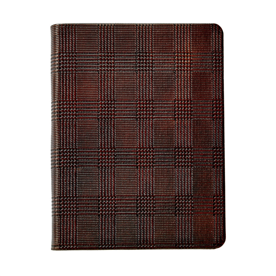 Graphic Image 9" Flexible Cover Journal Brown Plaid Leather