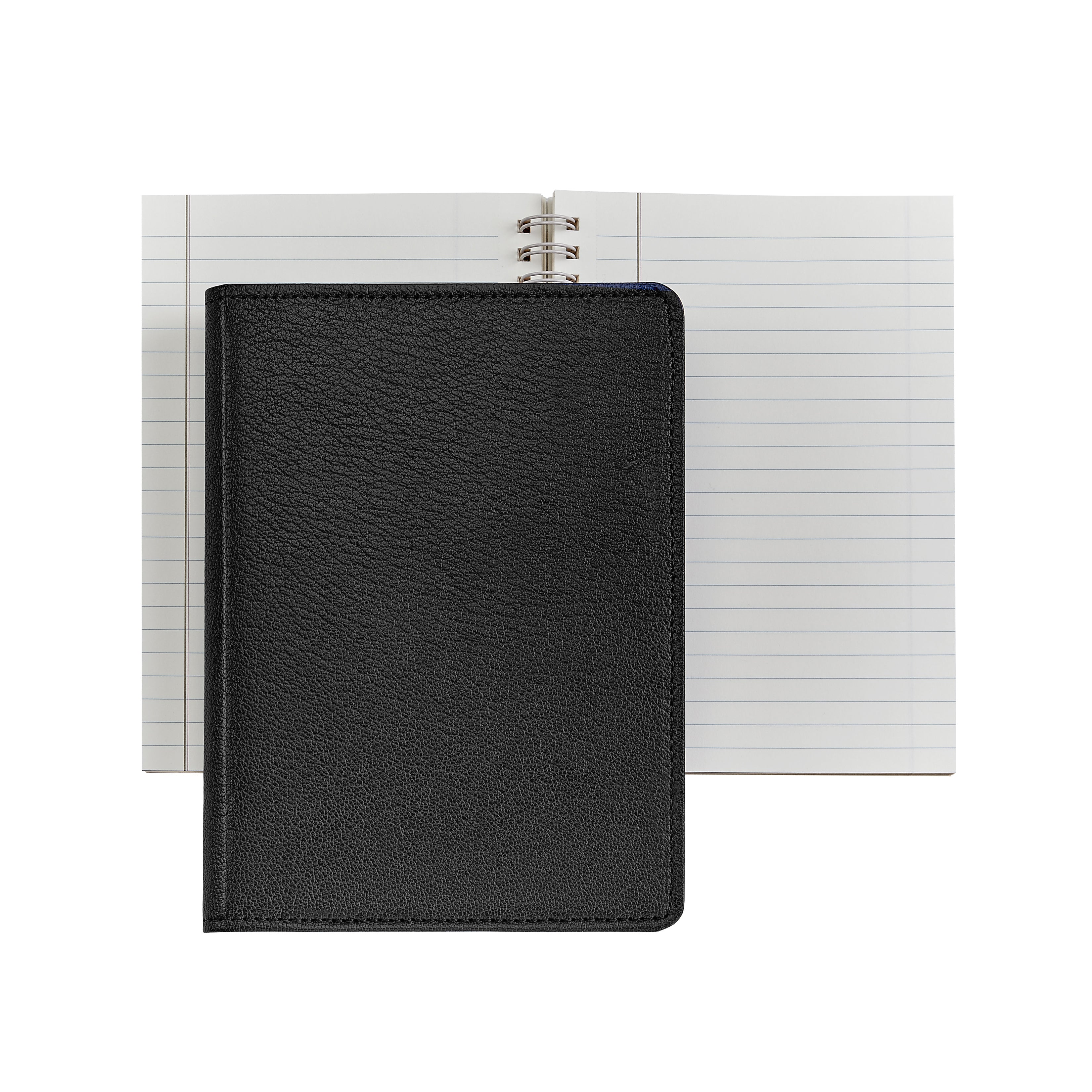 Graphic Image 7 Wire-O-Notebook Black Forest Goatskin Leather