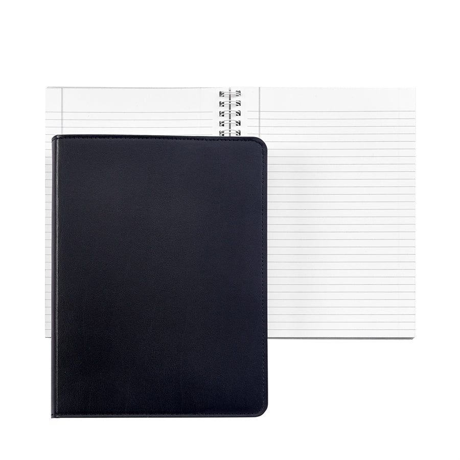 Graphic Image 9 Wire-O-Notebook Black Bonded Leather