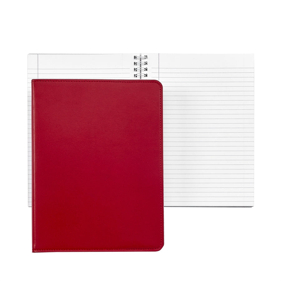 Graphic Image 9 Wire-O-Notebook Red Bonded Leather