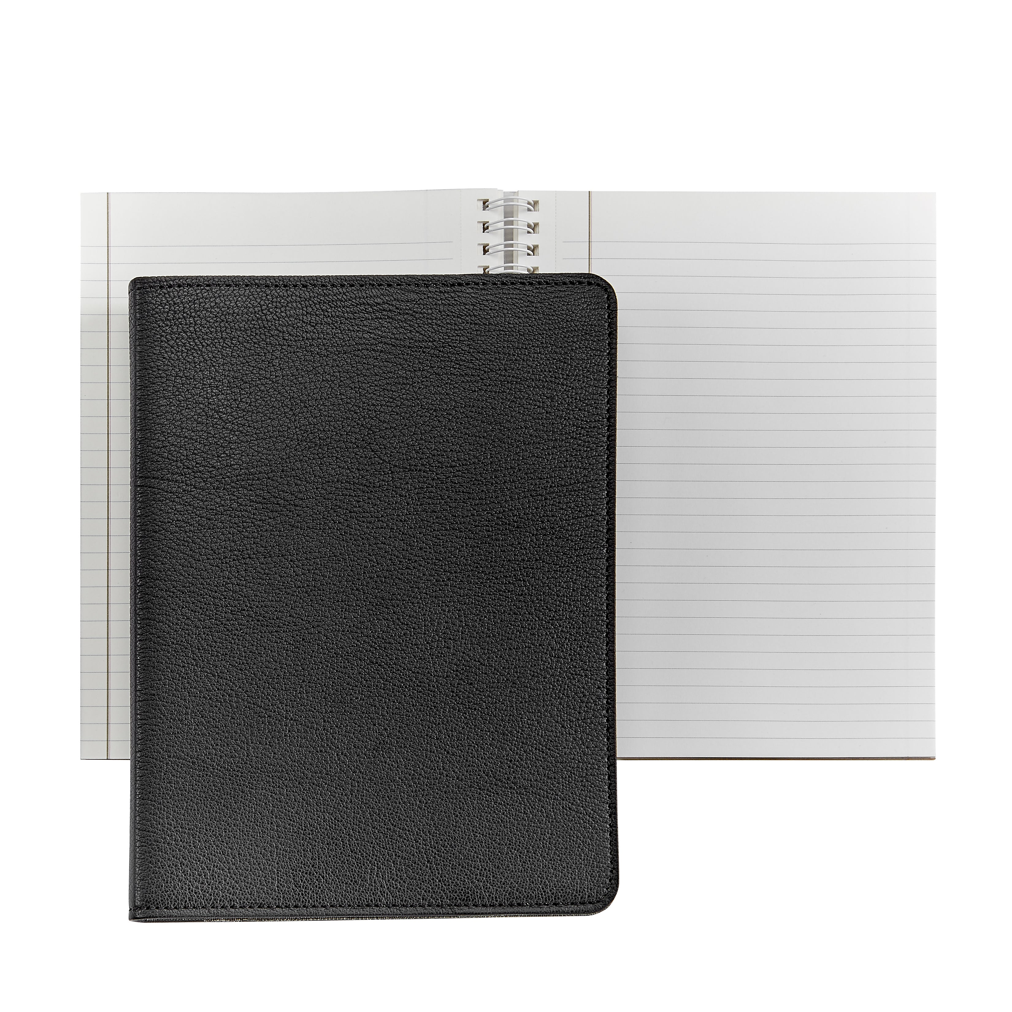 Graphic Image 9 Wire-O-Notebook Black Forest Goatskin Leather