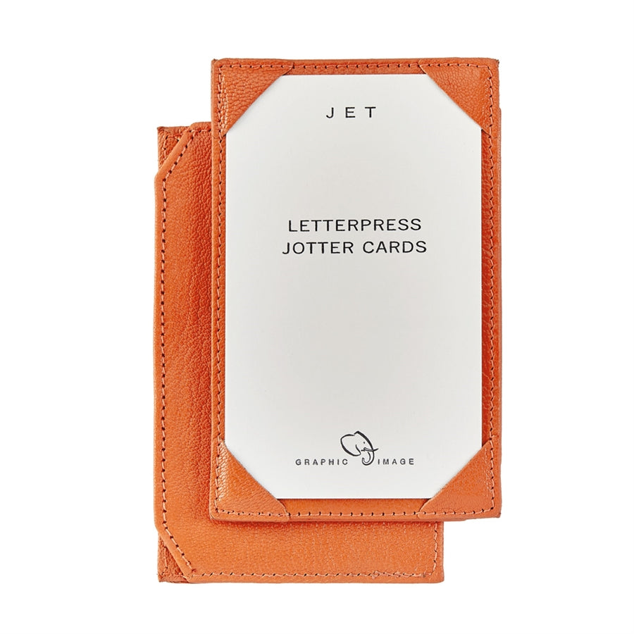 Graphic Image Jotter Orange Goatskin Leather