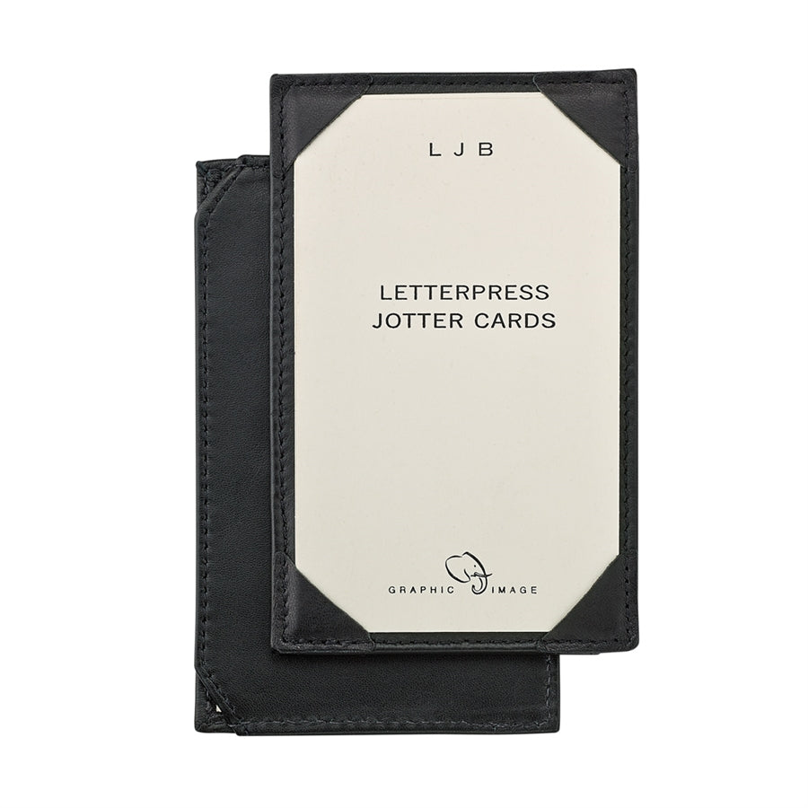Graphic Image Jotter Black Traditional Leather