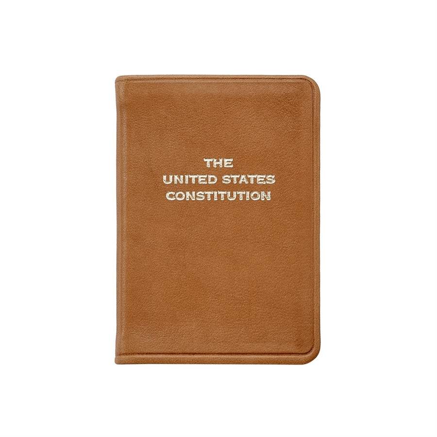 Graphic Image Mini United States Constitution British Tan Traditional Leather