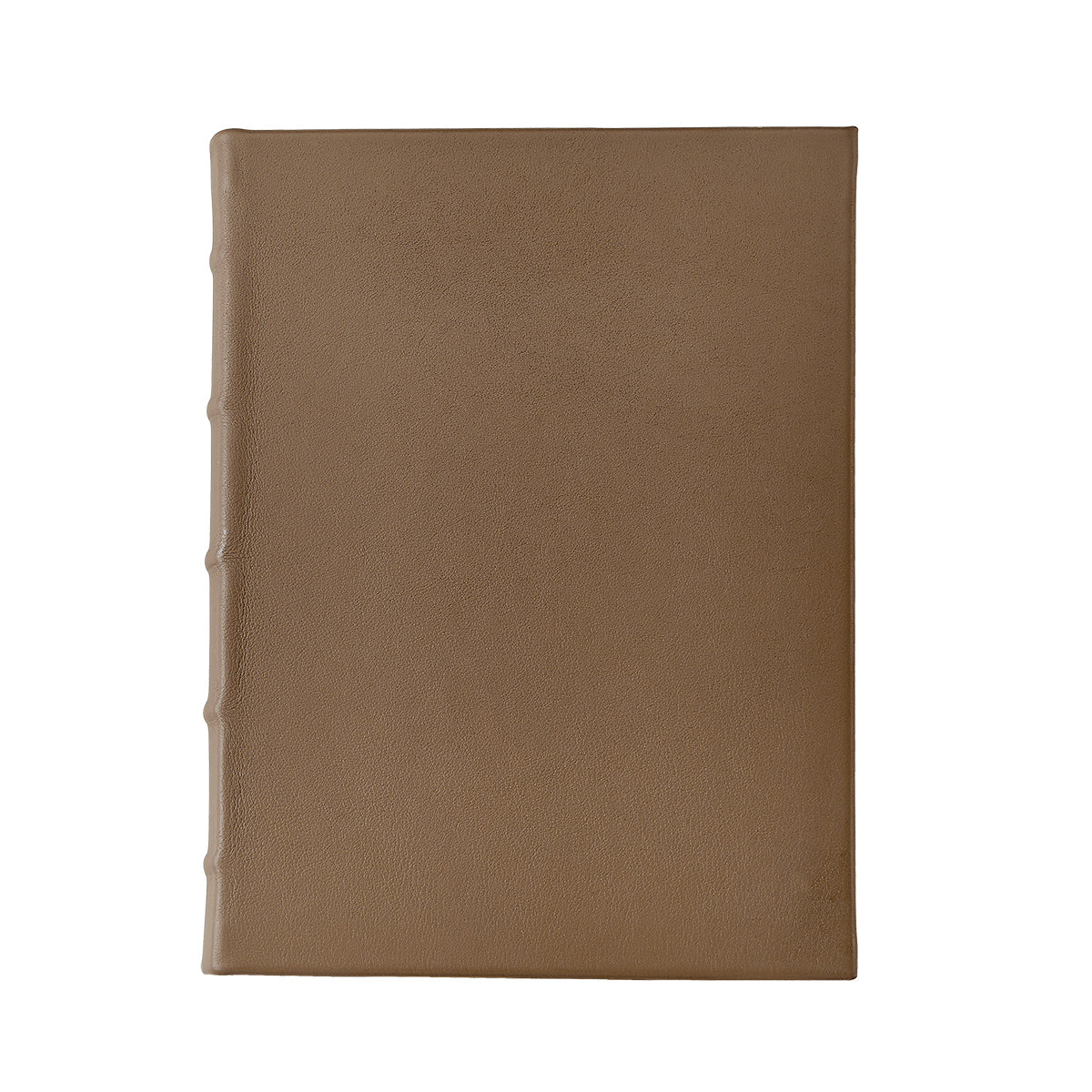 Graphic Image 9 Hardcover Journal Taupe Traditional Leather