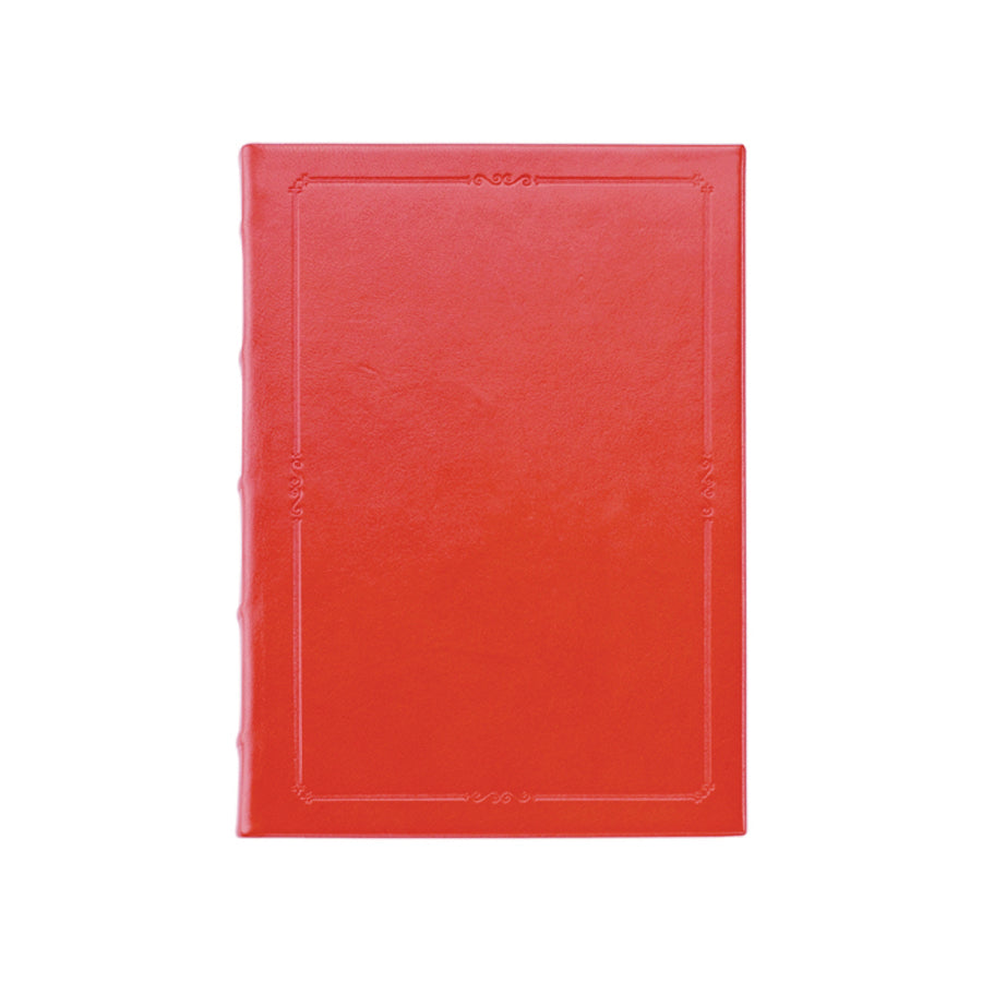 Graphic Image 8 Hardcover Journal Red Traditional Leather