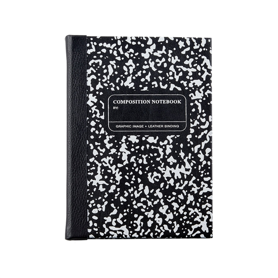 Graphic Image Composition Notebook Black/White Leather