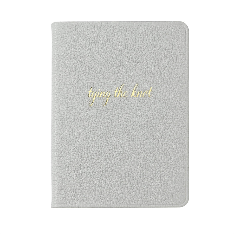 Graphic Image Tying The Knot Journal Light Grey Full Grain Leather