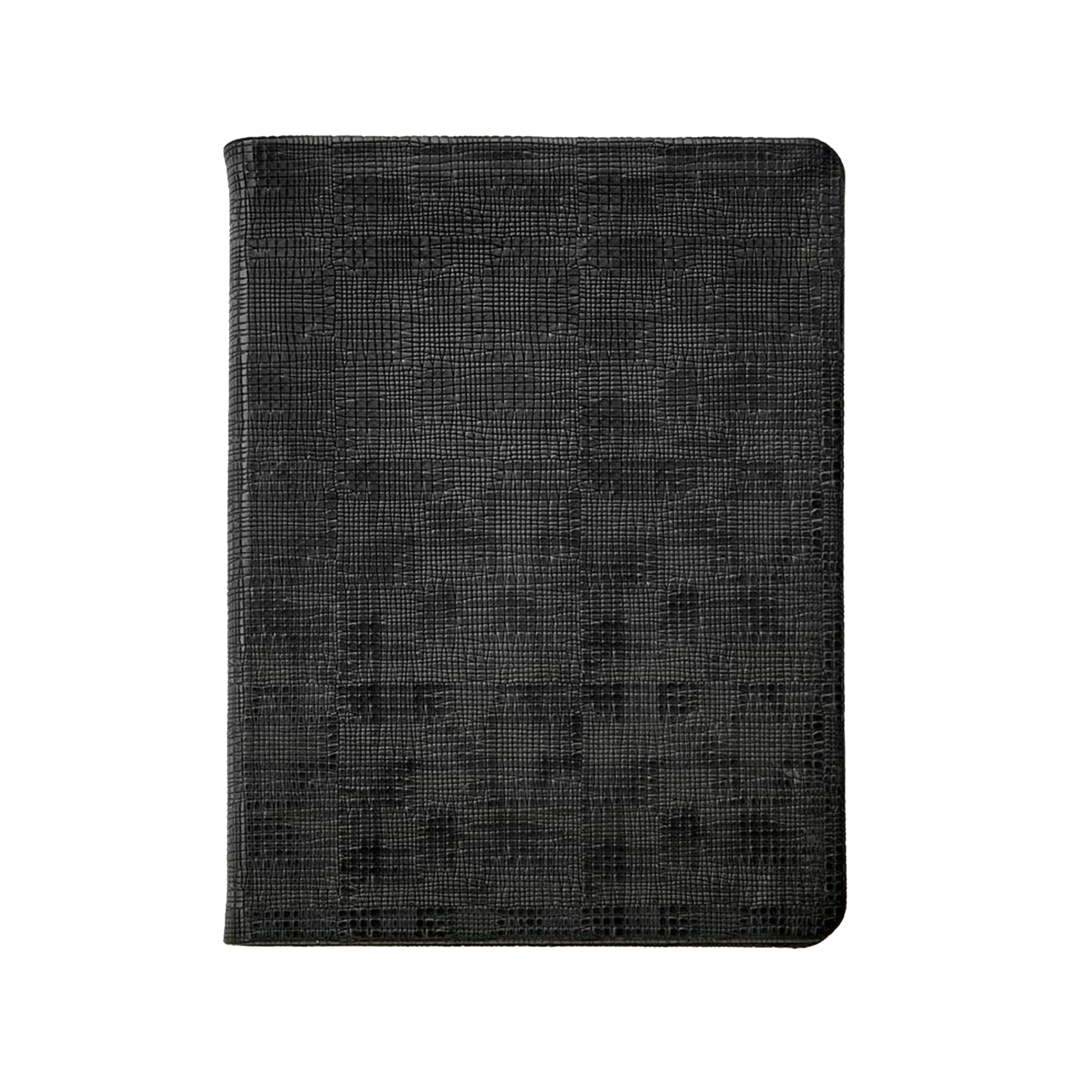 Graphic Image Medium Journal Black Plaid Leather