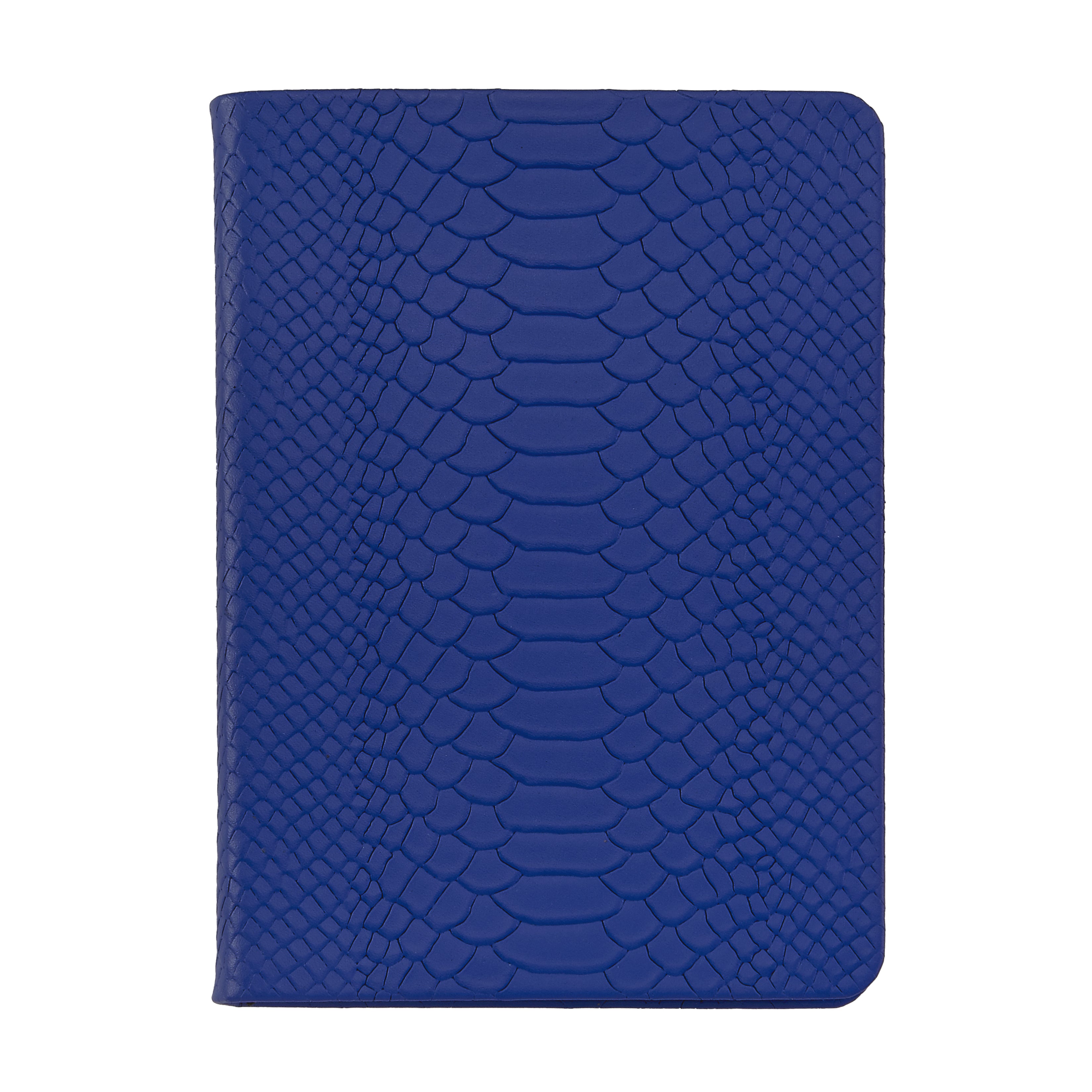 Graphic Image Medium Travel Journal Indigo Embossed Python Leather