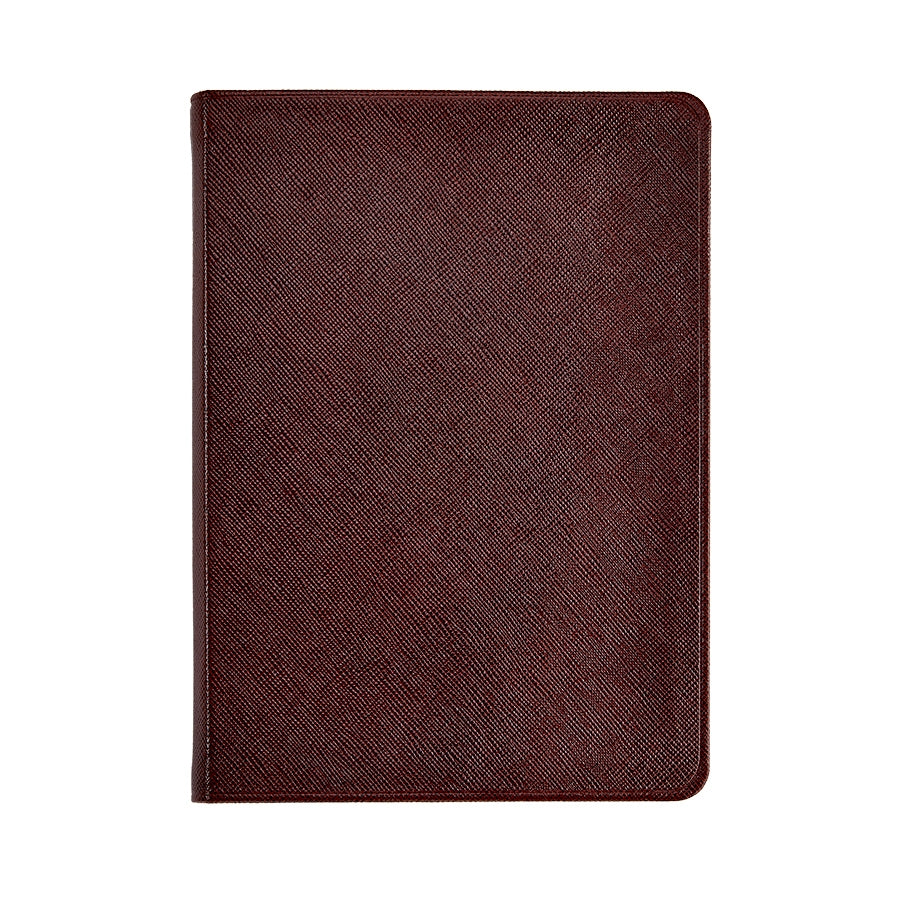 Graphic Image Medium Travel Journal Red Embossed Saffiano Leather