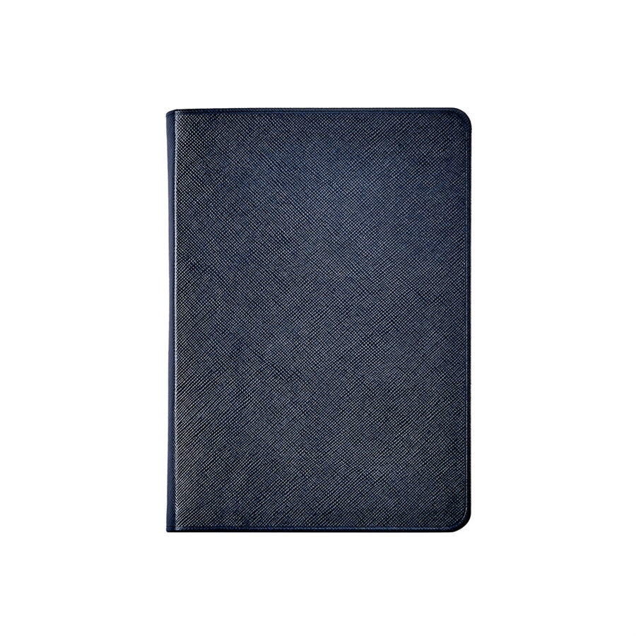 Graphic Image Medium Travel Journal Navy Saffiano Leather