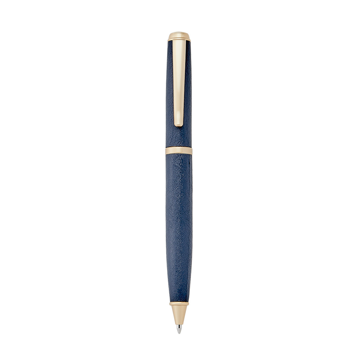Graphic Image Leather Wrapped Pen Blue Traditional Leather