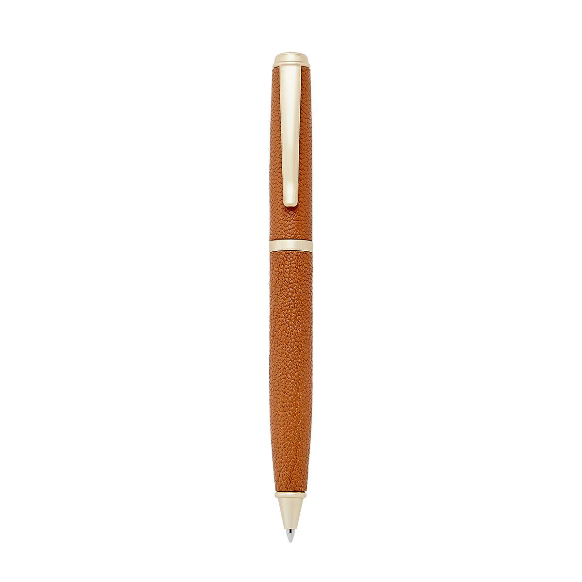 Graphic Image Leather Wrapped Pen Saddle Goatskin Leather