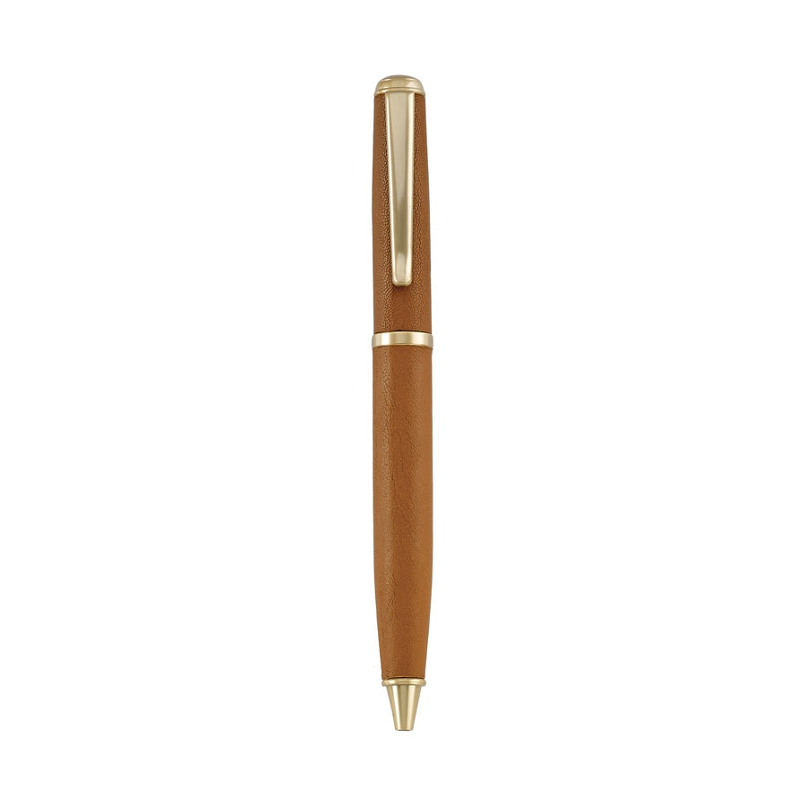 Graphic Image Leather Wrapped Pen British Tan Traditional Leather