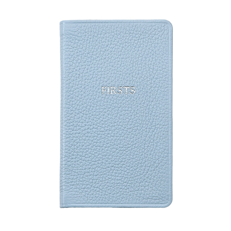 Graphic Image Firsts Pocket Notes Light Blue Pebble Grain Leather