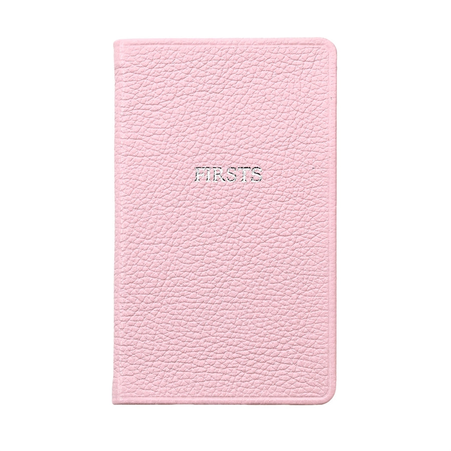 Graphic Image Firsts Pocket Notes Light Pink Pebble Grain Leather