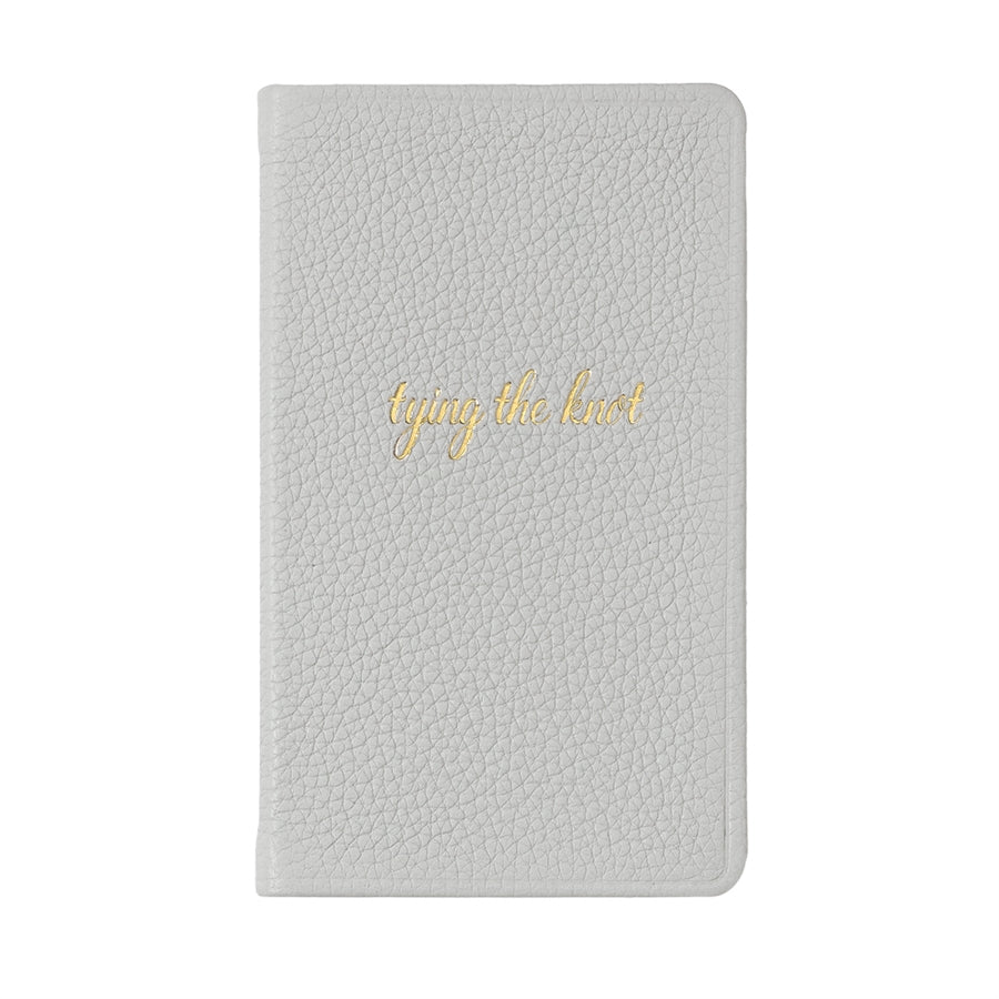 Graphic Image Tying The Knot Pocket Notes Light Grey Full Grain Leather