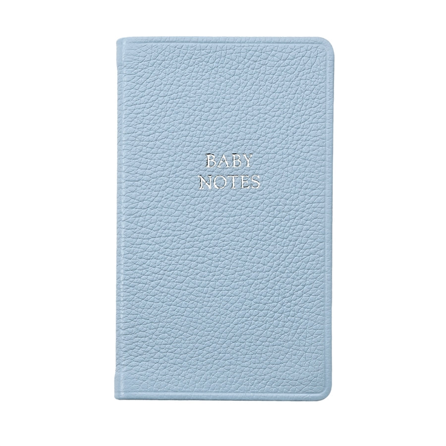 Graphic Image Baby Notes Pocket Notes Light Blue Pebble Grain Leather
