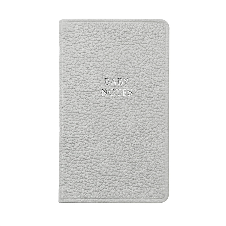 Graphic Image Baby Notes Pocket Notes Light Grey Full Grain Leather