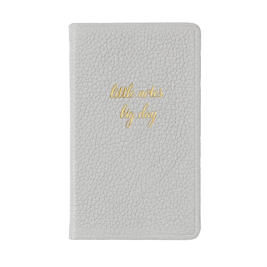 Graphic Image Little Notes Pocket Notes Light Grey Full Grain Leather
