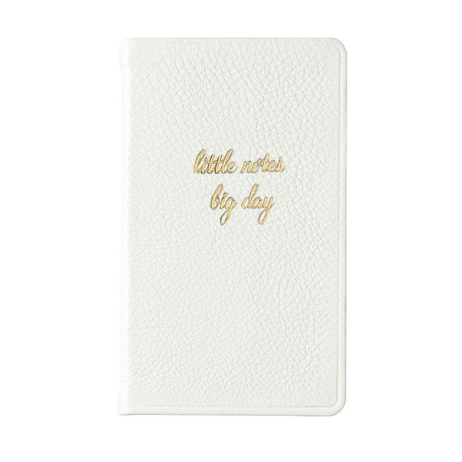 Graphic Image Little Notes Pocket Notes White Full Grain Leather